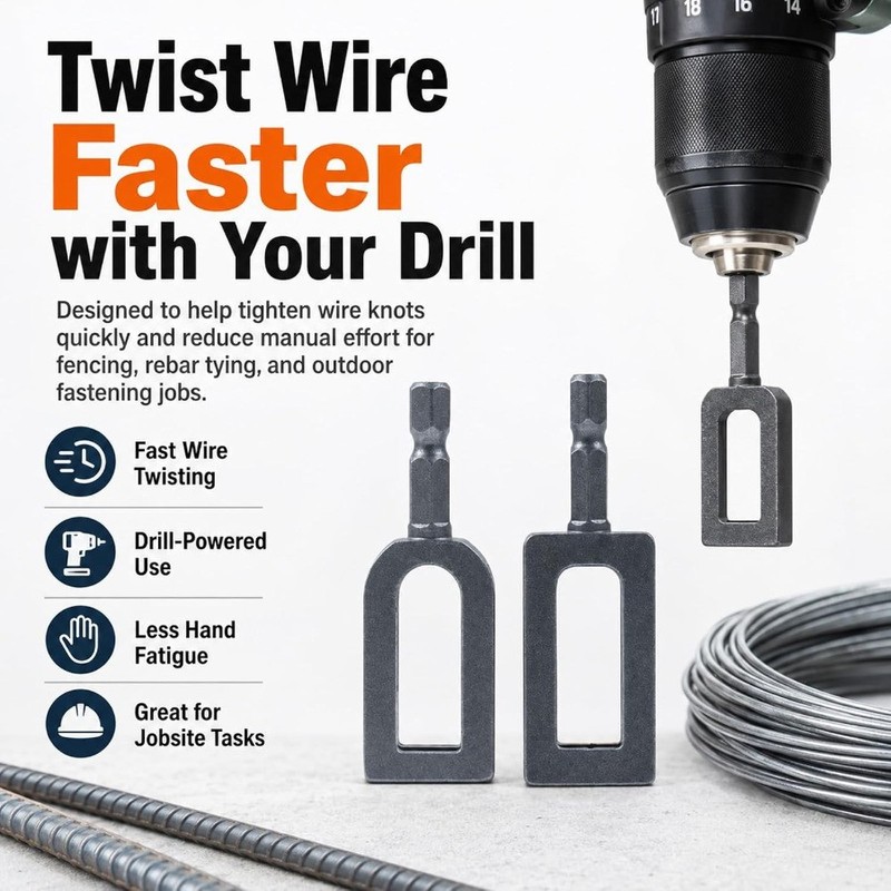 2PCS-Electric Drill Wire Twisting Tool, Heavy Duty Wire Twister for Drill HOT gallery