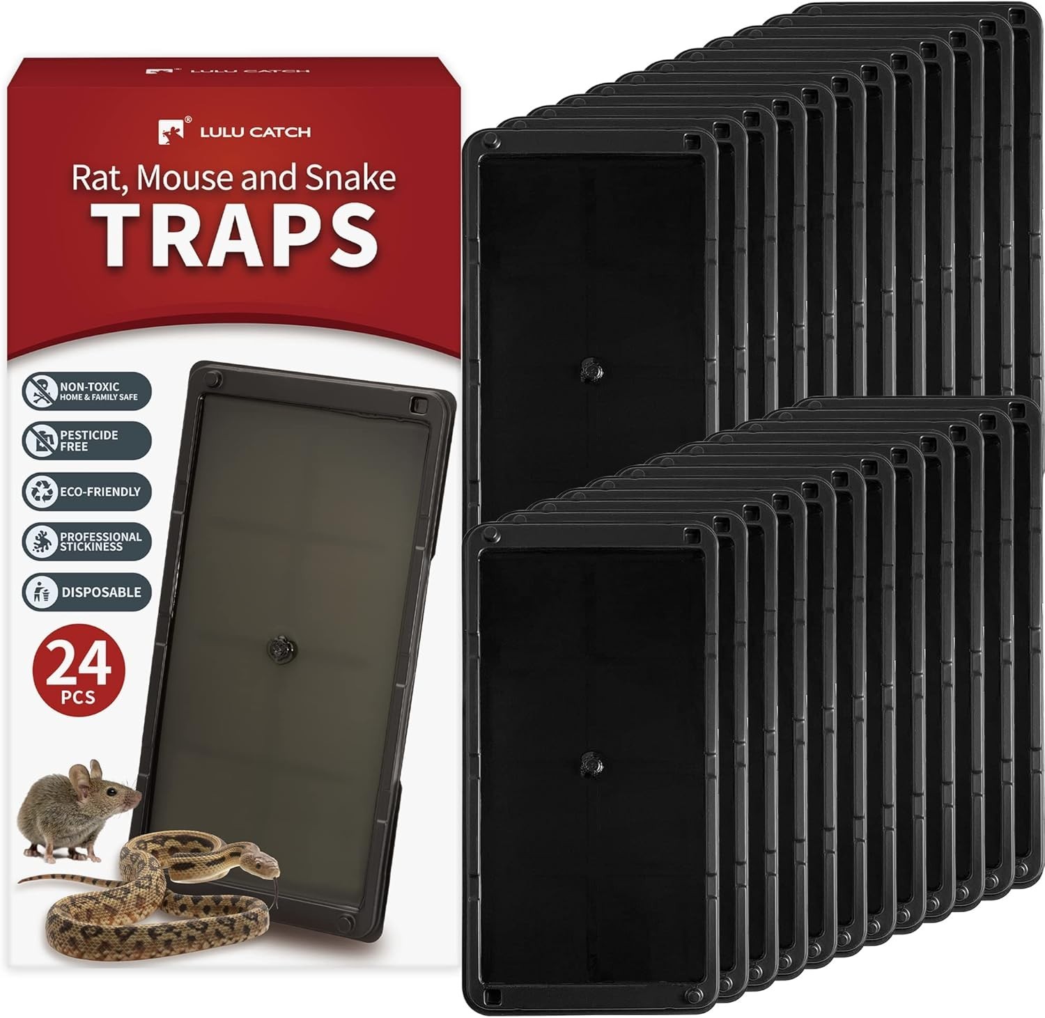 Super Glue Traps 24 Pack for Mice & Snakes, Larger, Heavier, Non-Toxic Glue. gallery