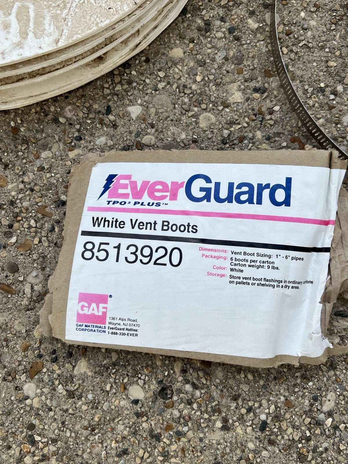 1/2 Dozen Everguard TPO Plus White Vent Boot 1” To 6” 8513920 Roofing Supplies gallery