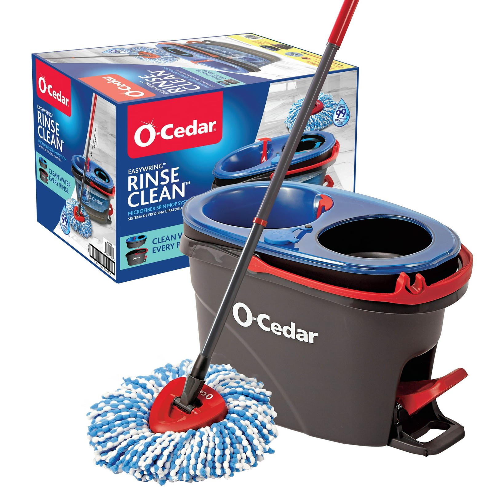 O-Cedar RinseClean Spin Mop & Bucket System Hands-Free Cleaning gallery