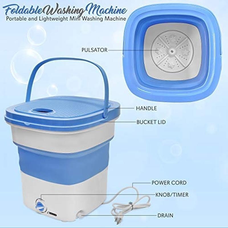 Portable Mini Washing Machine Compact Energy Saving Foldable For Camping Travel gallery