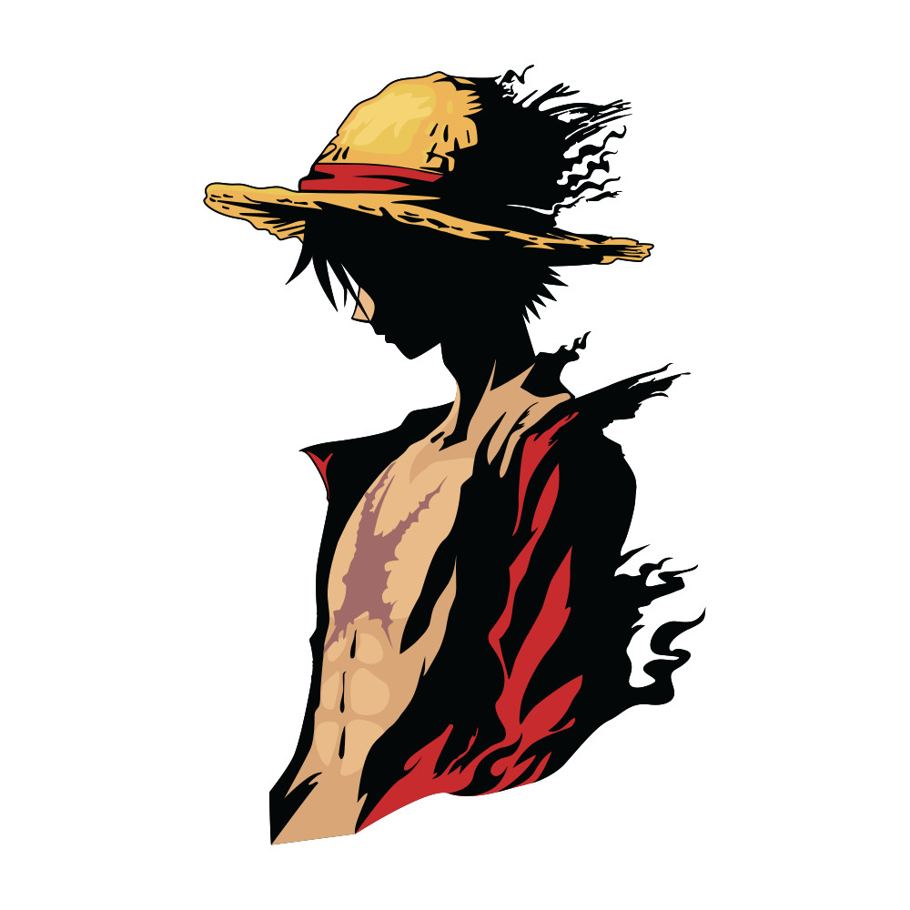 Luffy One Piece Sticker - Decorative vinyl 5" x 5" with glossy finish gallery