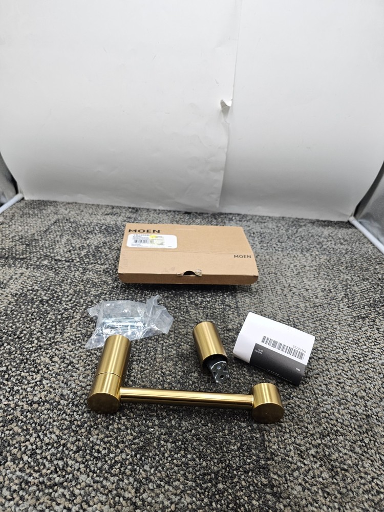 MOEN YB0408BG Align Brushed Gold Pivoting Toilet Paper Holder, Zinc