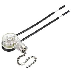 Pull Chain Switch On-Off for Ceiling Fan Lamp Light Clear nickel