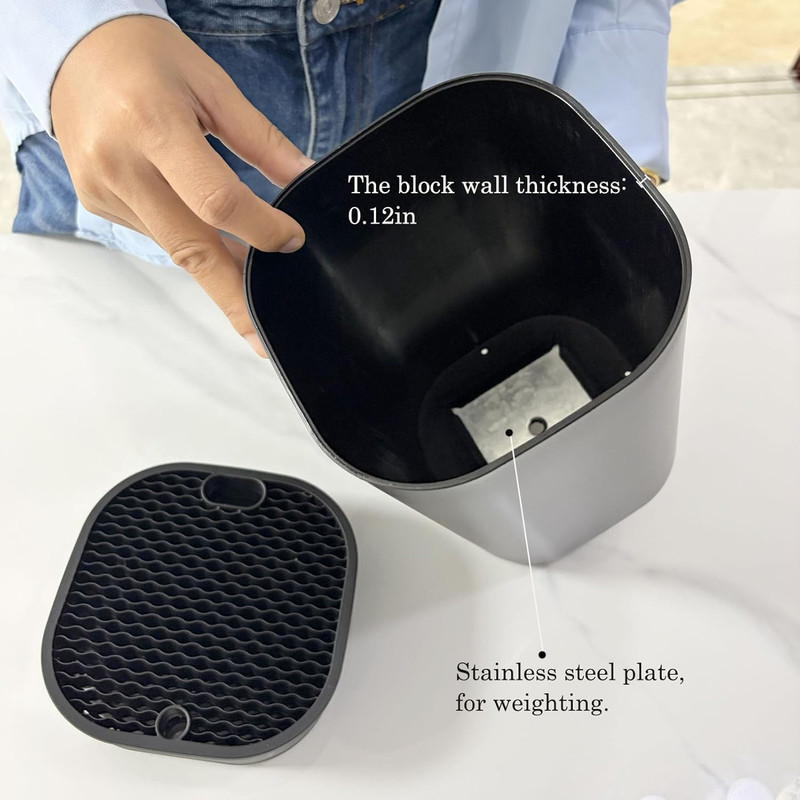 Knife Block without Knives,Universal Square Knife Holder,Kitchen Knife Storage O gallery