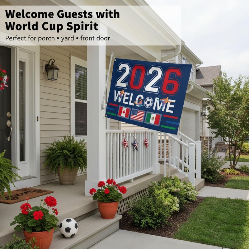 World Cup Decorations Flag 2026 American Canada Mexico Host Country Football ... gallery