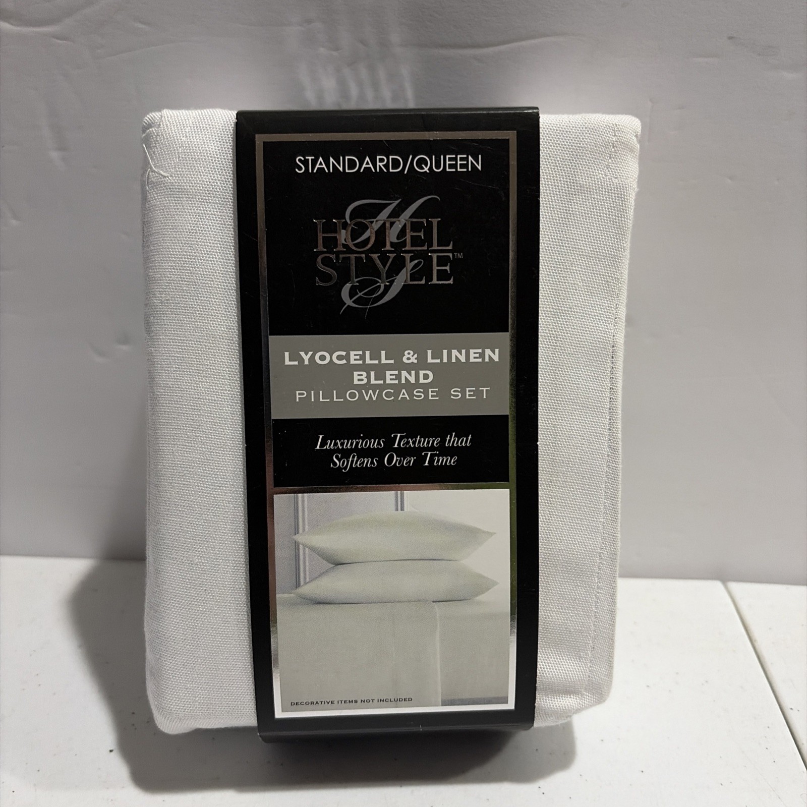 Hotel Style Lyocell & Linen Blend 2 Pillowcases Queen, Gypsum gallery