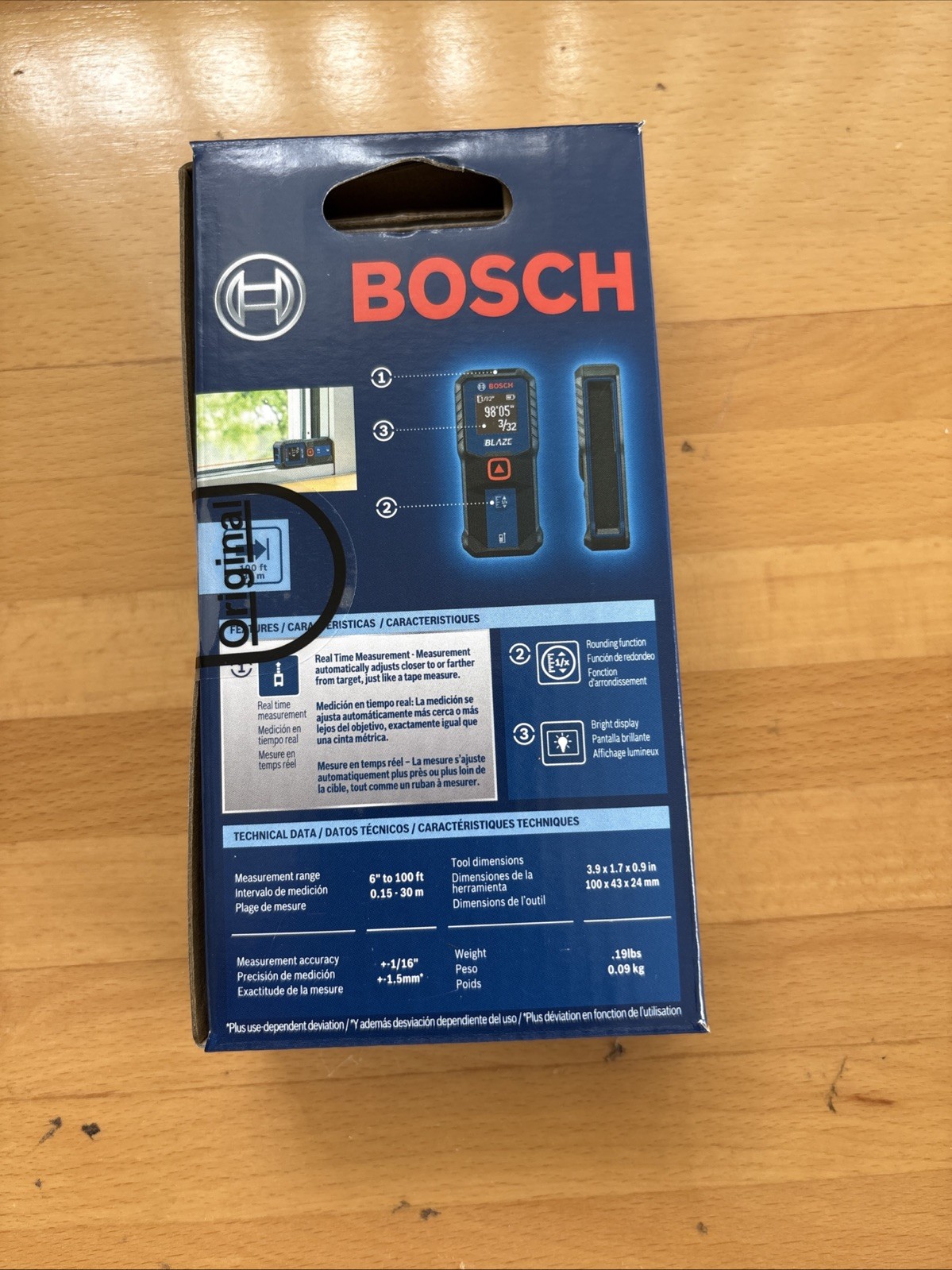 Bosch Blaze 100ft Backlit Laser Measure - Blue (GLM100-23) gallery