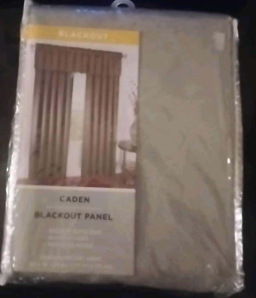 Caden Blackout Gray One Rod Pocket Panels 50" W x 84" L Brand New gallery