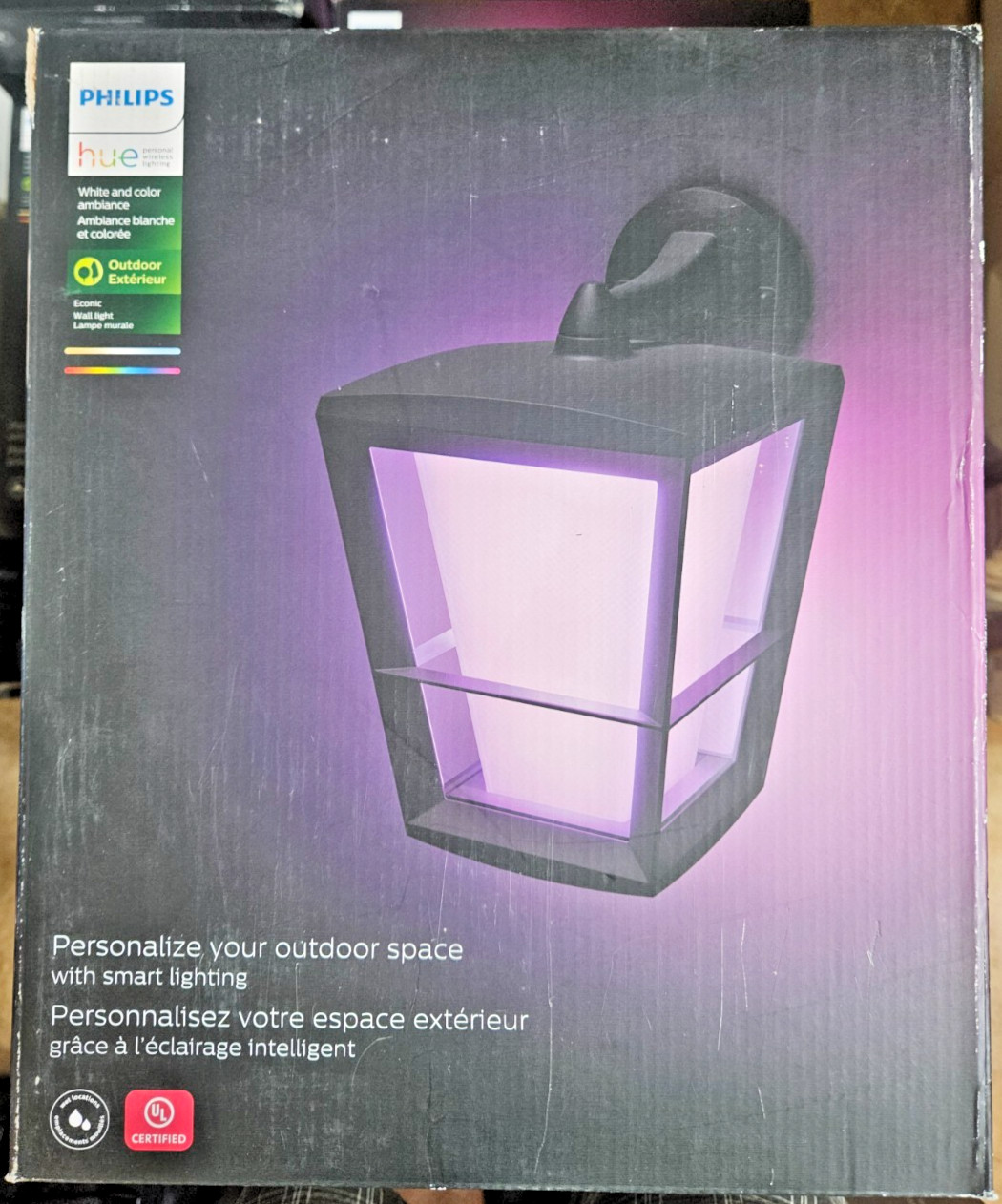 Philips Hue Econic Outdoor Smart Color Changing Wall Down Light LED Lantern gallery