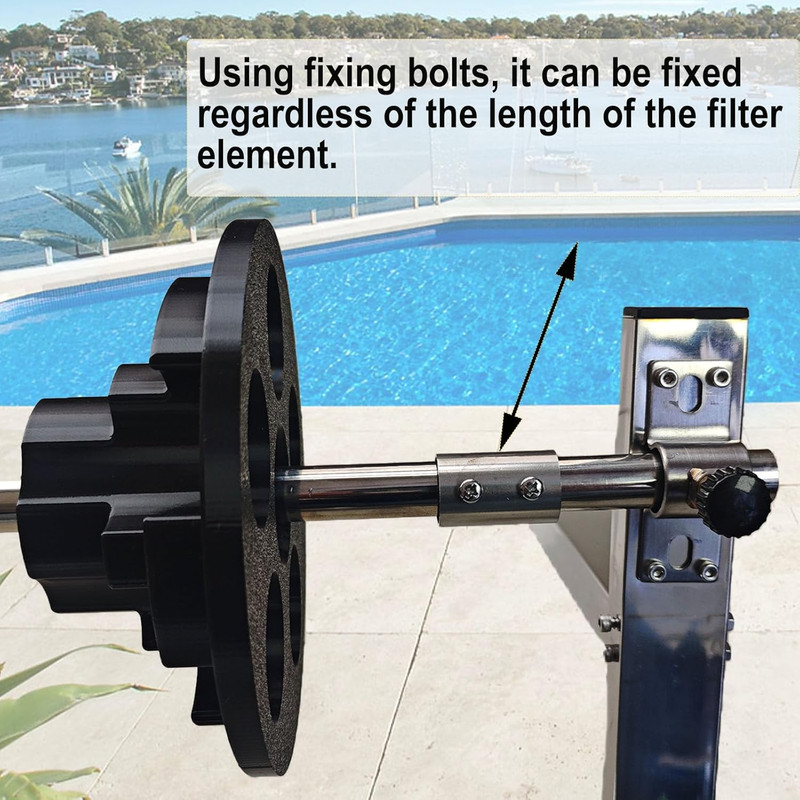 Pool Filter Cleaning Stand,Stainless Steel Pool Cartridge Filter Cleaner,360°Fre gallery