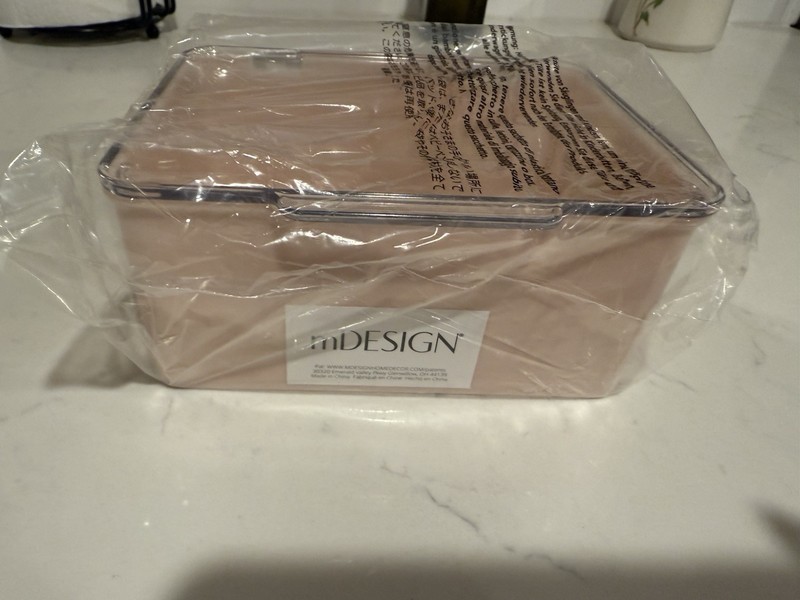 Mdesign Pink/Clear Stackable Storage Container 5.5x6.6x3 gallery