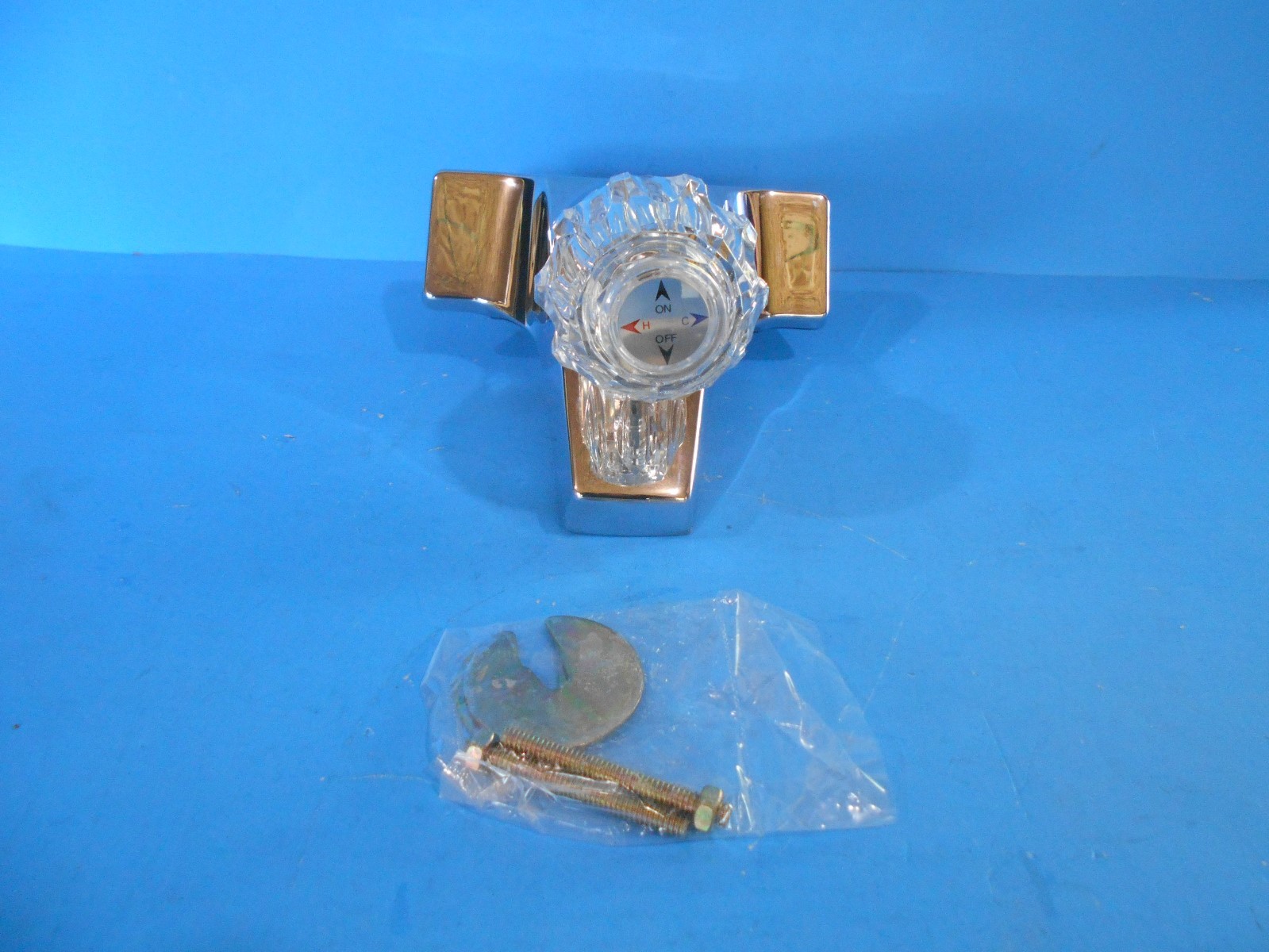 *SINGLE ACRYLIC HANDLE METAL BATHROOM FAUCET CHROME 15094900 FREE SHIPPING gallery