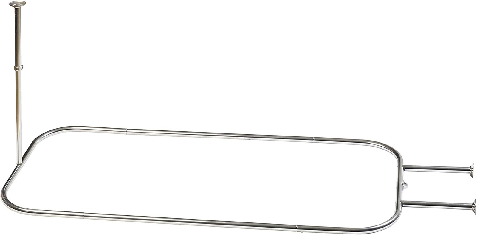 Rustproof round Shower Curtain Rod for Clawfoot Tub with Easy Installation, Oval gallery