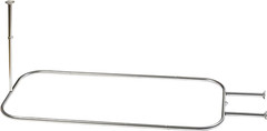 Rustproof round Shower Curtain Rod for Clawfoot Tub with Easy Installation, Oval