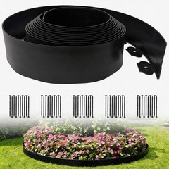 Landscape Edging Kit 33ft Extra Tall 4 Inch Black Border Spikes