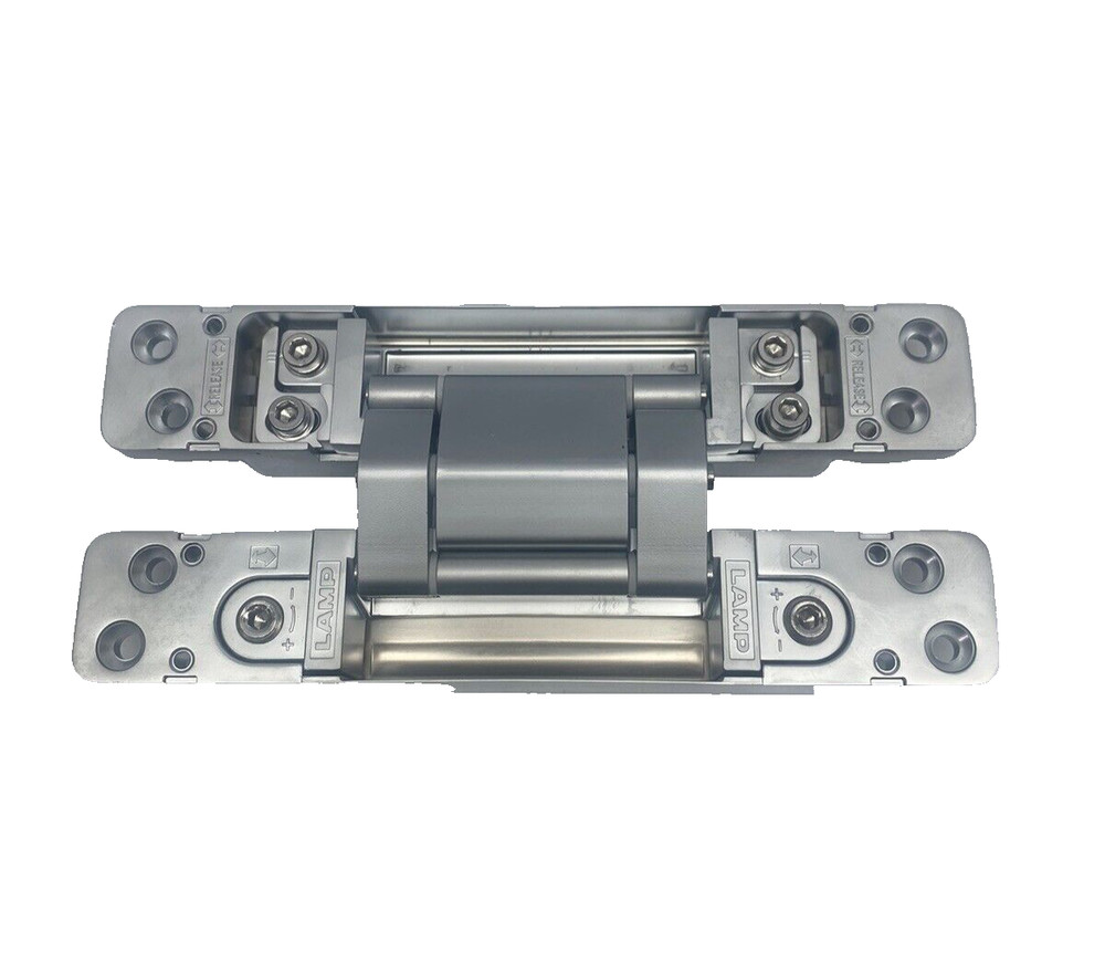 R38588, SUGATSUNE 7.5" 3D Adjustable Concealed Hinge Satin Chrome Nickel Plated