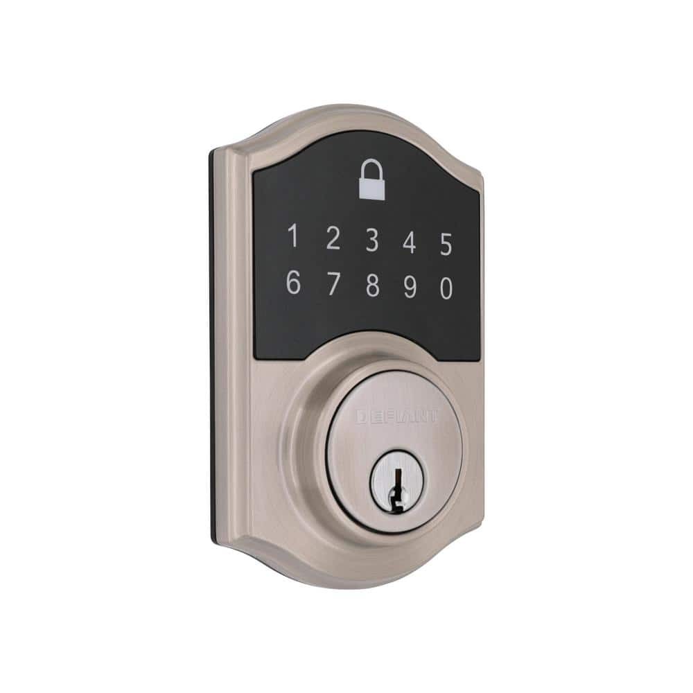 Defiant Castle Satin Nickel Compact Touch Electronic Single Cylinder Deadbolt gallery
