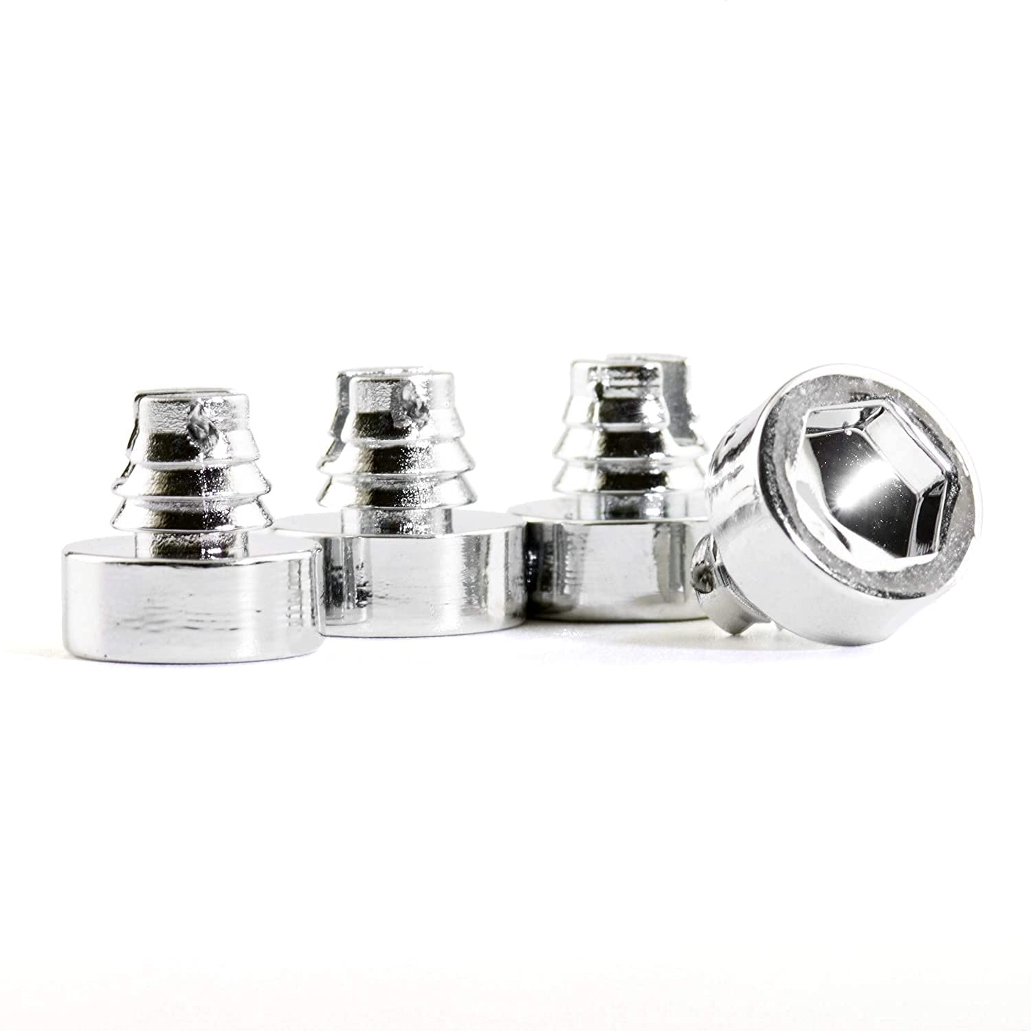 100PCS Chrome Silver Wheel Rim Lip Rivets Nuts of 7.5mm/0.3in Hole Plastic Rivet gallery