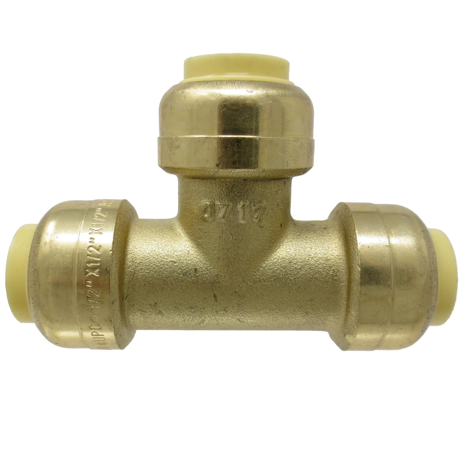 1/2" Sharkbite Style PUSH FIT Tee Lead Free Brass - PEX GUY gallery