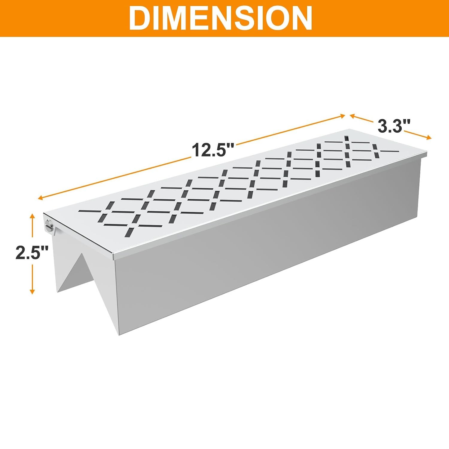 Stainless Steel V Shape Smoker Box for Charcoal & Propane Gas Grill Outdoor Use gallery