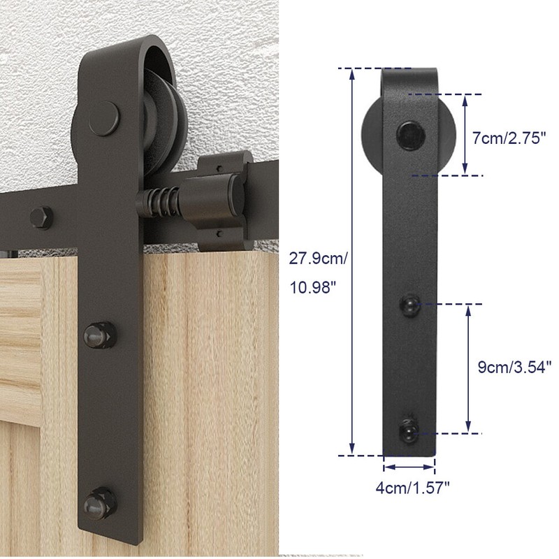 Sliding Barn Door Hardware Kit 4FT/5FT/6FT/6.6FT/7FT/8FT for Single/Double Doors gallery