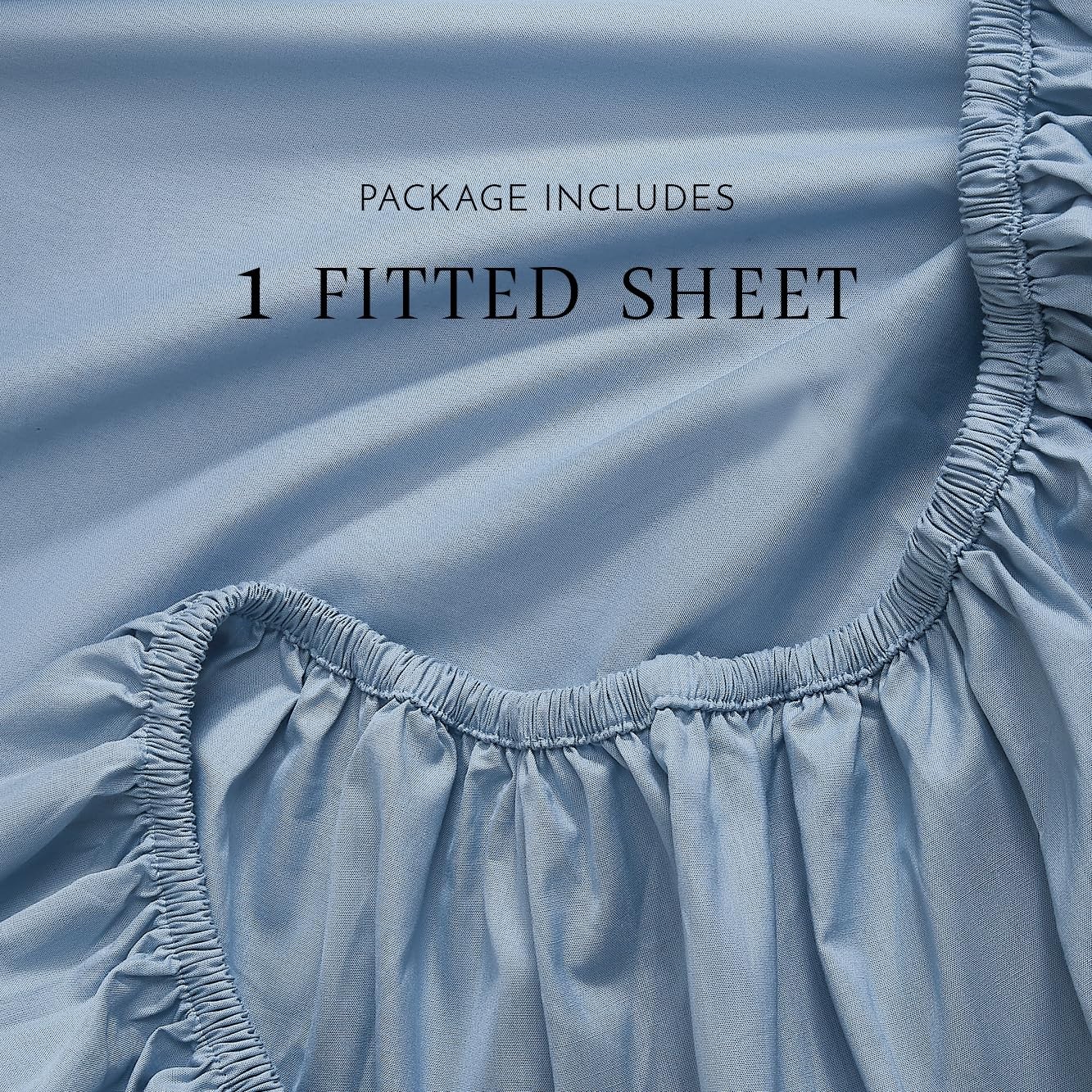 Fitted Sheet â€“ 100 Cotton Percale, Cool Crisp, Brushed for Softness, Deep Po gallery