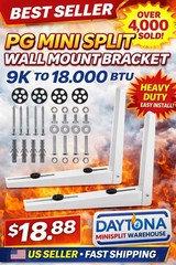 PG Heavy Duty Mini Split Wall Mount Bracket – Fits 9k to 18k BTU Units