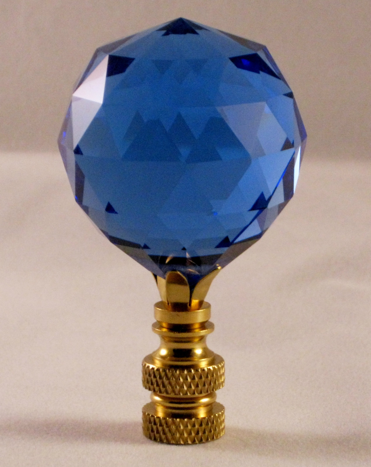 LAMP FINIAL-STUNNING LEADED CRYSTAL LAMP FINIAL-SKY BLUE gallery