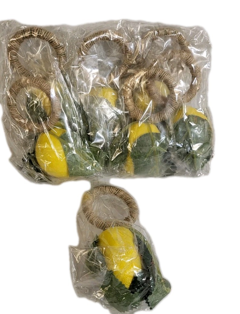 Plastic Lemon Fruit Design Napkin Rings (7) New gallery