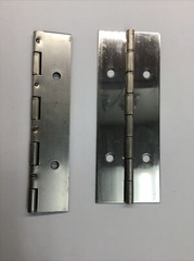 Stainless Steel Continuous Hinge 2 piece Lot with holes 4″ long X 1 1/2″ wide