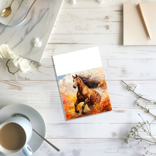 8 Horses All Occasion Note Cards Blank Greeting Cards Envelopes Watercolor gallery