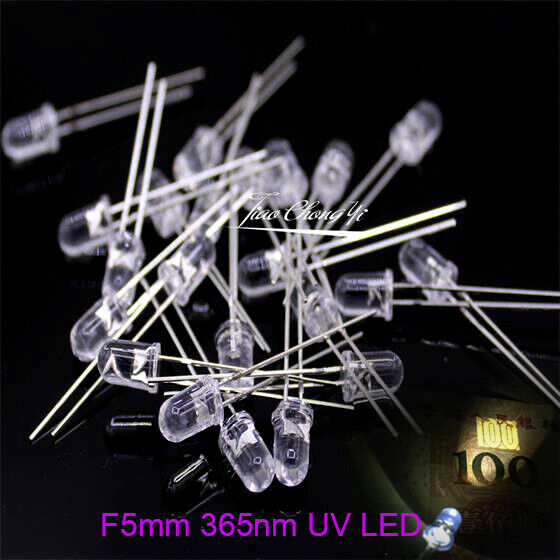 50pcs 5mm 365nm light-emitting diode Round Ultra Violet LED UV Light led lamp gallery