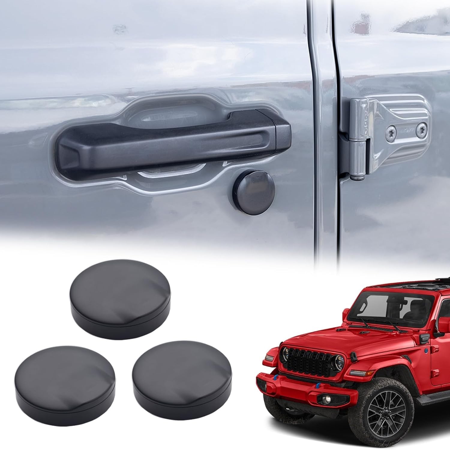 Keyhole Covers Compatible with 2018-2021 2022 2023 2024 2025 2026 Jeep Wrangl... gallery