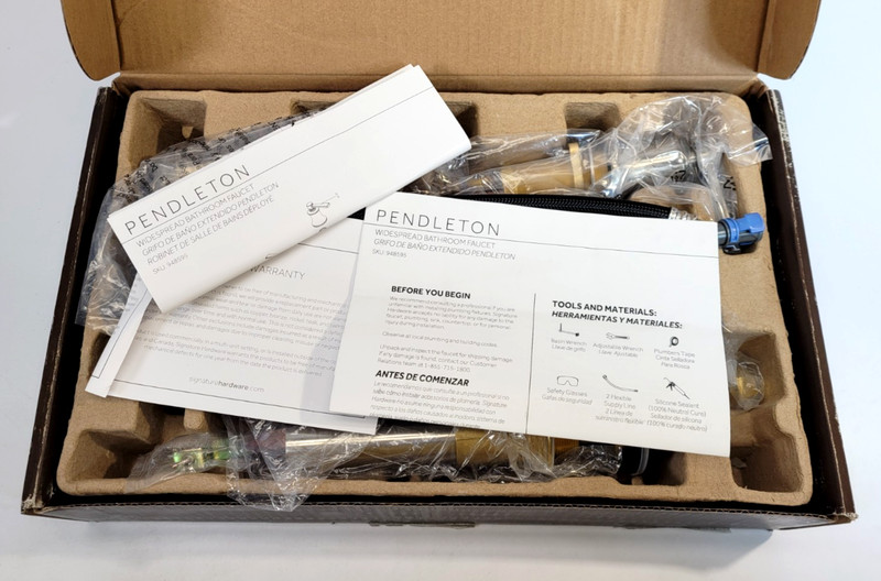 Signature Hardware 948595 Pendleton 1.2 GPM Wide Spread Bathroom Faucet W/Pop Up gallery