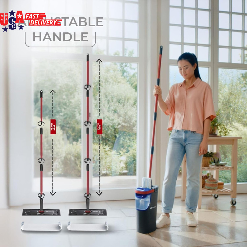O-Cedar H2Pro Flat Mop System | Quick Everyday Cleaning | Dual-Tank Fresh Water gallery