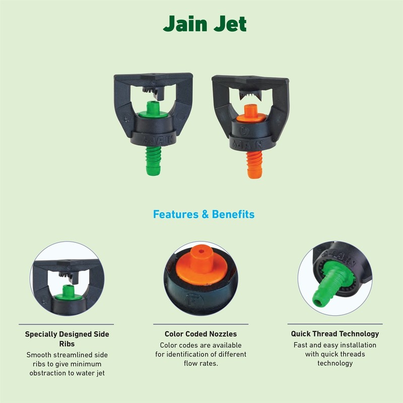 25 Jain Irrigation Micro Sprinkler Wrap Around Pattern 6-11 ft Wetting Area G-30 gallery