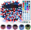RGB Color Changing String Lights, 33FT 100 LED Red White Blue String Lights with gallery