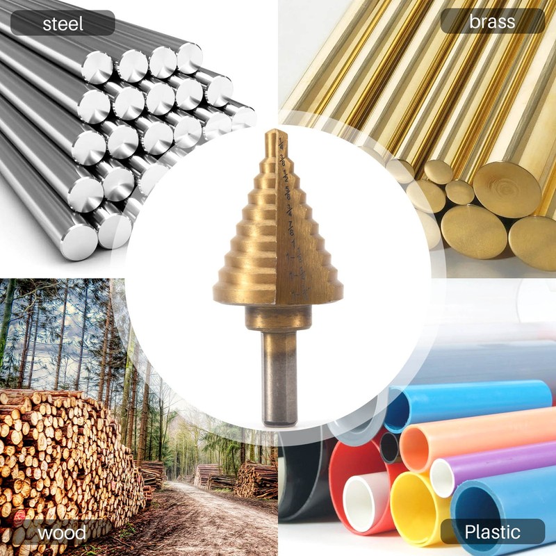 Step Drill Cone Drill Bits, High Speed Steel 10 Steps 1/4 to 1-3/8 inch Y2N5 gallery