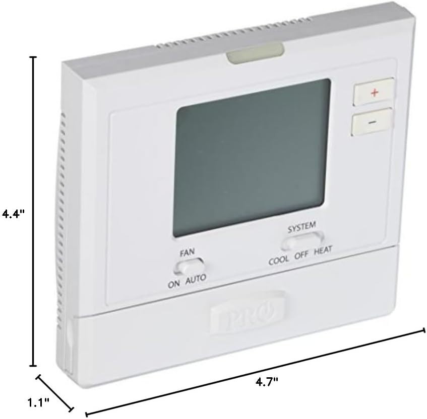 PRO1 T701 Digital Non-Programmable Thermostat, Single Stage, 1 Heat-1 Cool White gallery
