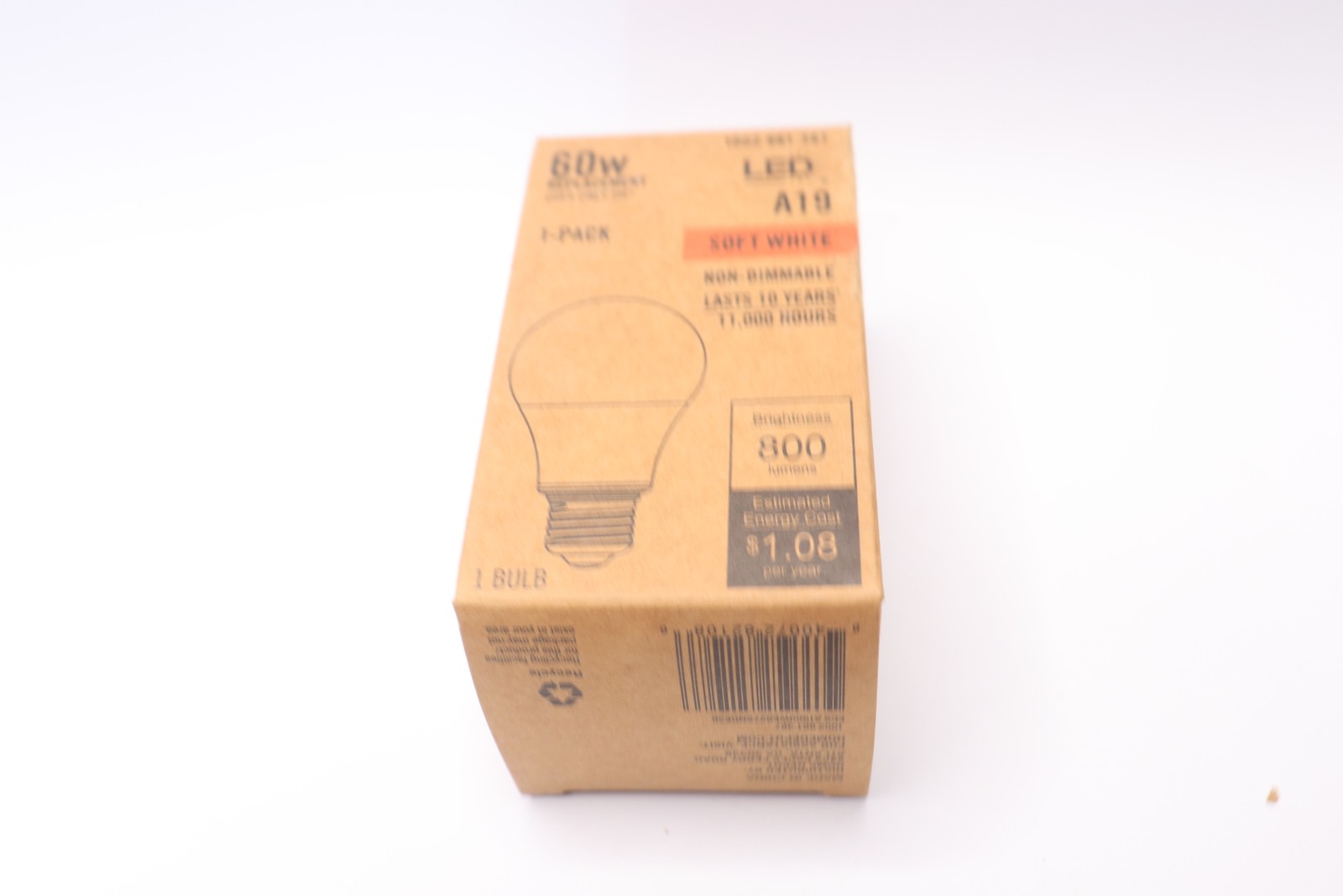 Non-Dimmable LED Light Bulb Soft White A19 60W Eqv B7A19A60WUL11 gallery