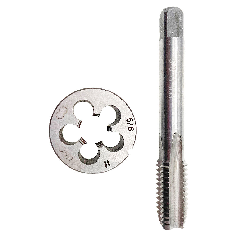 5/8-11 Tool Tap and Die Set RH Right Hand HSS 5/8x11 UNC Thread gallery