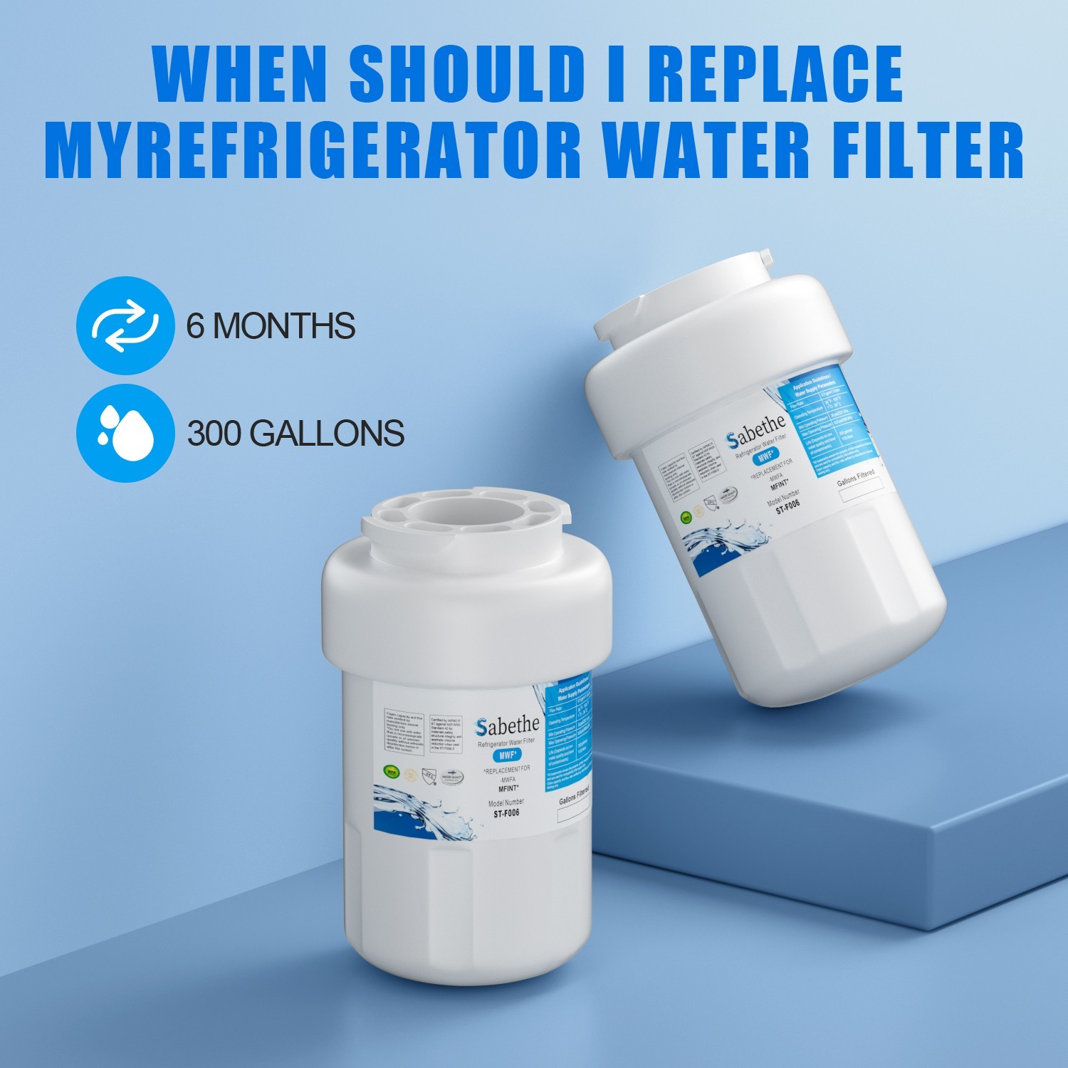 F006 Refrigerator Water Filter for GE MWF, MWFINT, MWFA, HDX FMG-1,PC75009 gallery