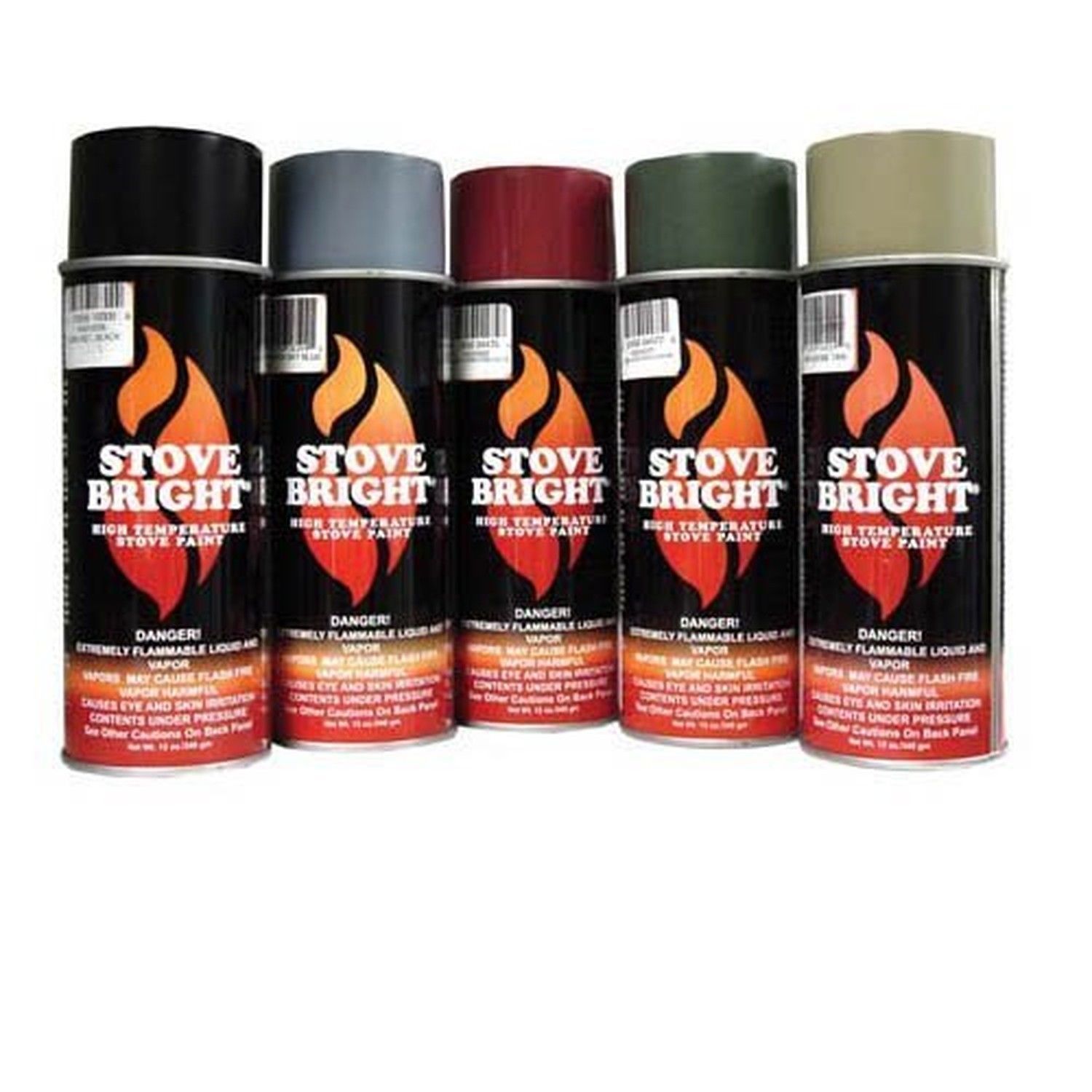 Stove Bright #1990 High Temperature 12oz. Aerosol Can Stove Paint- SATIN BLACK gallery