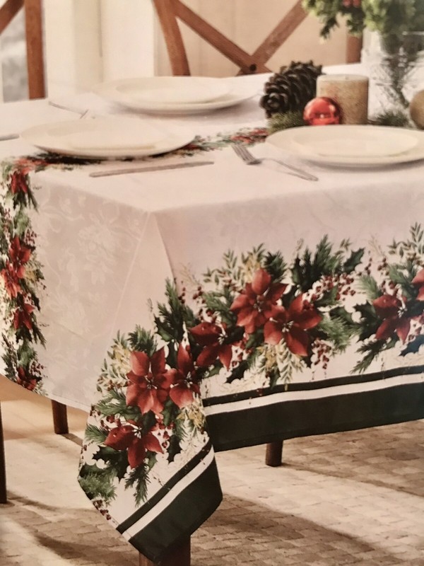 Villeroy & Boch Christmas Foliage Tablecloth Oblong 60in X 84in Oblong New! gallery