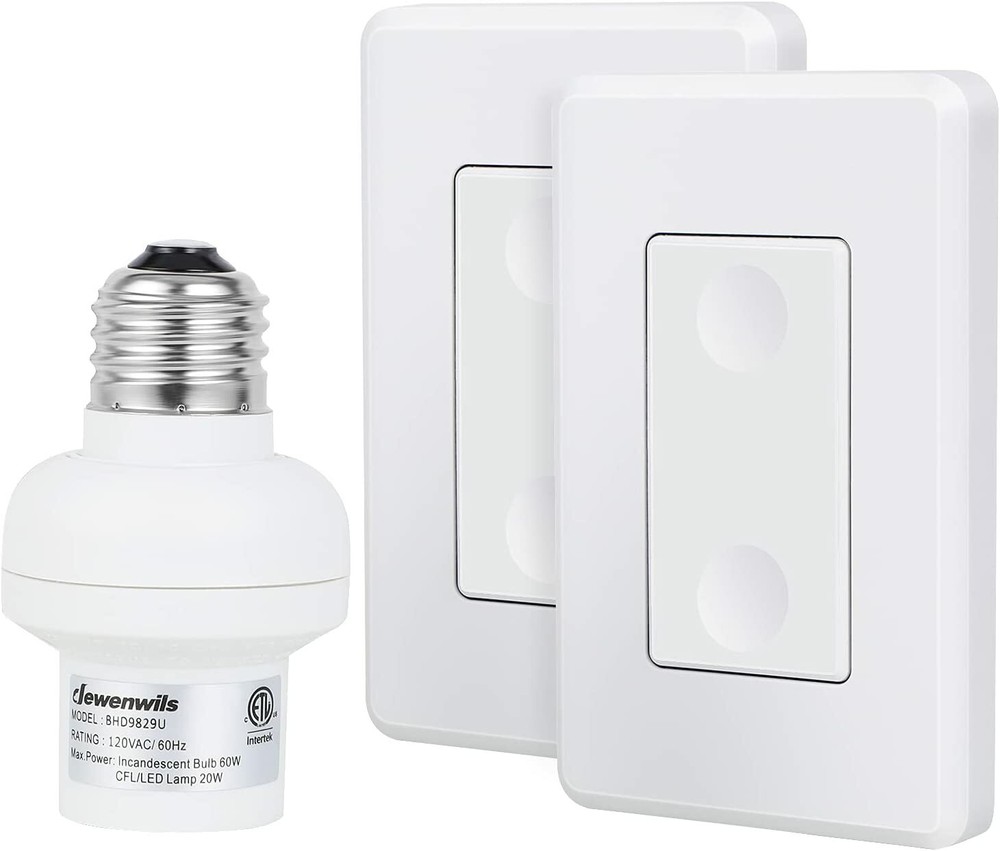 DEWENWILS Remote Control Light Socket Wireless Light Switch for Light Fixtures