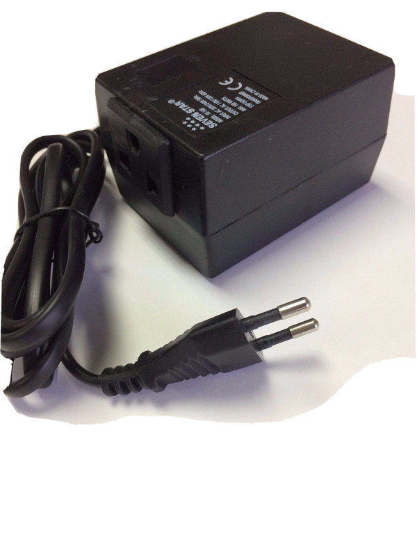 Seven Star 220 Volt Step Down Transformer 100 Watt 2 Round Pin EU 220V to 110V gallery