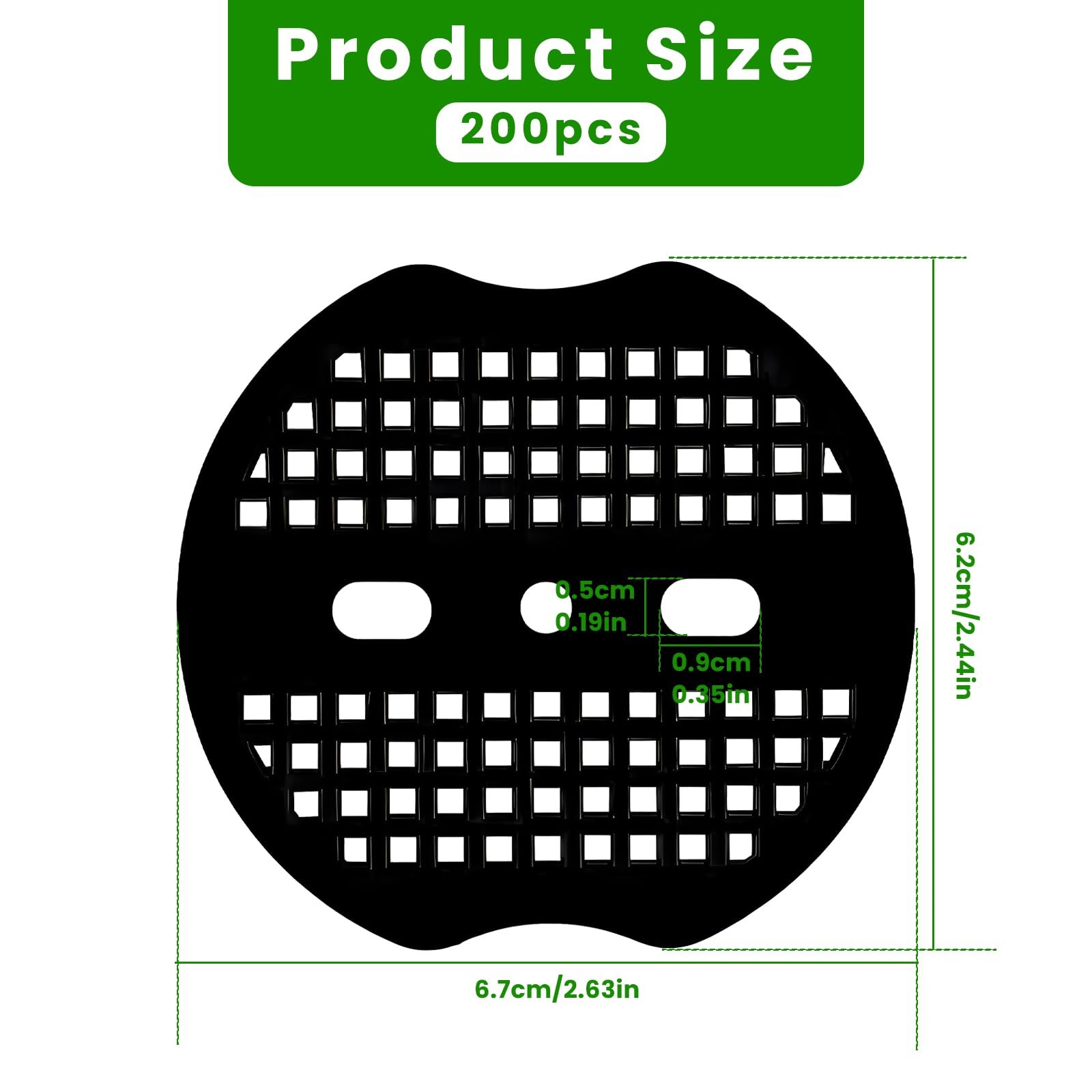 200 Pcs Garden Staples Plastic Buffer Washer, Weed Barrier Fabric Yard Black gallery