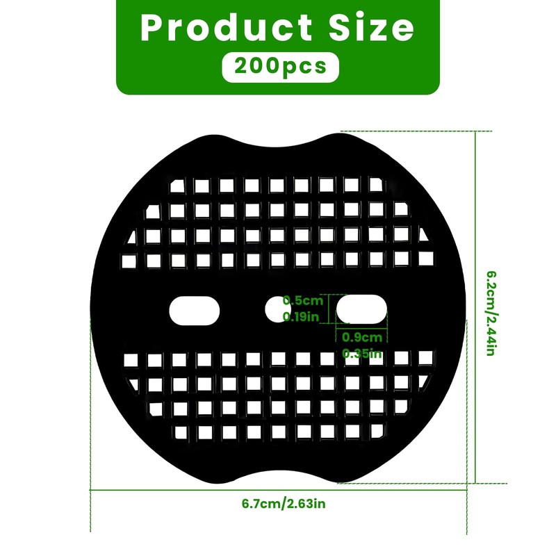200 Pcs Garden Staples Plastic Buffer Washer, Weed Barrier Fabric Yard Black gallery