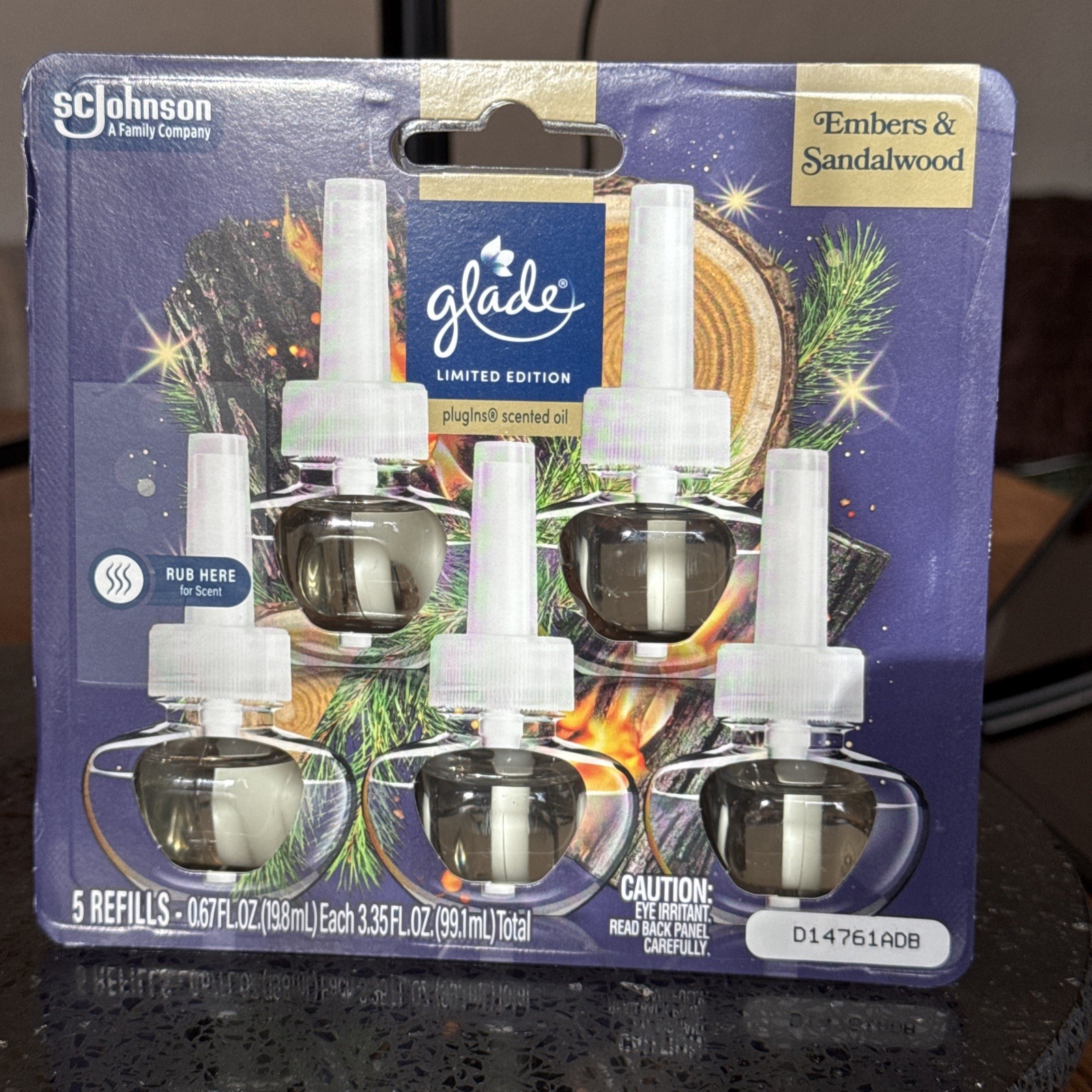 NIP-Glade PlugIns LE Scented Oil Refills–Embers & Sandalwood–5 Count Pack! gallery